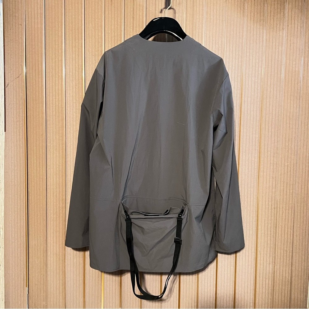 Grey Muji Bag Jacket in 100% Polyester (Pouch Jacket) Genderless